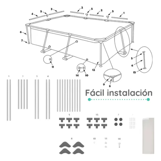 Piscina Estructural 1287 Litros